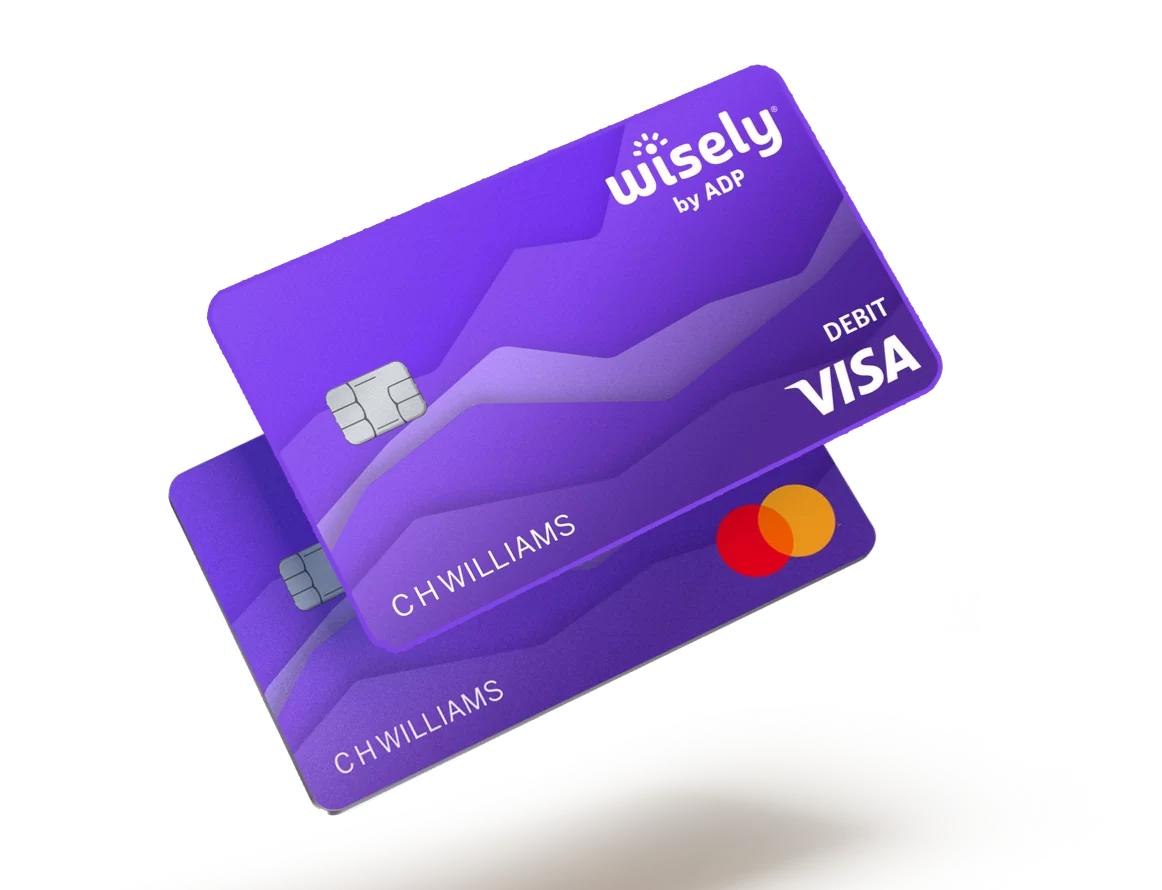 Wisely floating master card and visa card